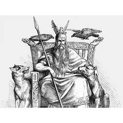 着色页: 北欧神话 (众神与女神) #110422 - 免费可打印着色页