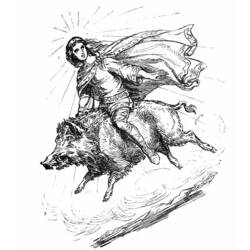 着色页: 北欧神话 (众神与女神) #110444 - 免费可打印着色页