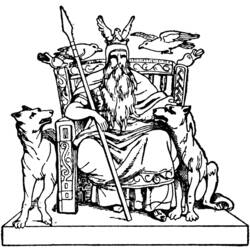 着色页: 北欧神话 (众神与女神) #110465 - 免费可打印着色页