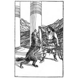 着色页: 北欧神话 (众神与女神) #110517 - 免费可打印着色页