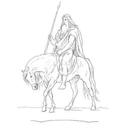 着色页: 北欧神话 (众神与女神) #110543 - 免费可打印着色页