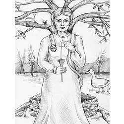 着色页: 北欧神话 (众神与女神) #110564 - 免费可打印着色页