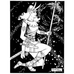 着色页: 北欧神话 (众神与女神) #110715 - 免费可打印着色页