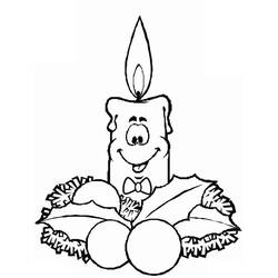 着色页: 圣诞蜡烛 (节日和庆典) #199560 - 免费可打印着色页