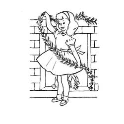 着色页: 圣诞花环 (节日和庆典) #194094 - 免费可打印着色页