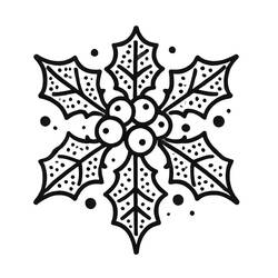 着色页: 圣诞冬青 (节日和庆典) #217567 - 免费可打印着色页