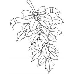 着色页: 圣诞冬青 (节日和庆典) #217571 - 免费可打印着色页