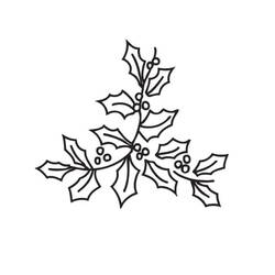 着色页: 圣诞冬青 (节日和庆典) #217578 - 免费可打印着色页