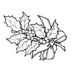 着色页: 圣诞冬青 (节日和庆典) #217589 - 免费可打印着色页