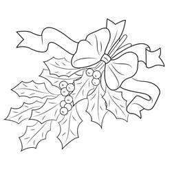 着色页: 圣诞冬青 (节日和庆典) #217594 - 免费可打印着色页