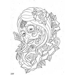 着色页: 亡灵节 (节日和庆典) #60146 - 免费可打印着色页