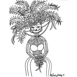 着色页: 亡灵节 (节日和庆典) #60148 - 免费可打印着色页