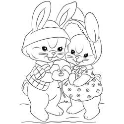 着色页: Easter Bunny - 免费可打印着色页