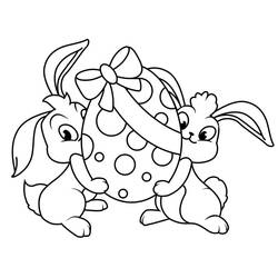着色页: Easter Bunny (节日和庆典) #200616 - 免费可打印着色页