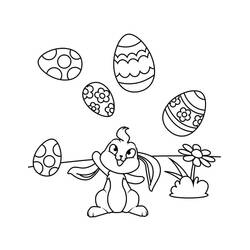 着色页: Easter Bunny (节日和庆典) #200618 - 免费可打印着色页