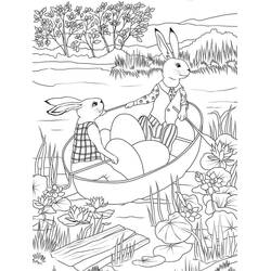 着色页: Easter Bunny (节日和庆典) #200619 - 免费可打印着色页