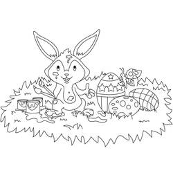 着色页: Easter Bunny (节日和庆典) #200623 - 免费可打印着色页
