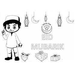着色页: Eid Mubarak (节日和庆典) #194347 - 免费可打印着色页