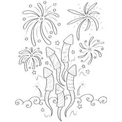 着色页: 烟花 (节日和庆典) #209201 - 免费可打印着色页