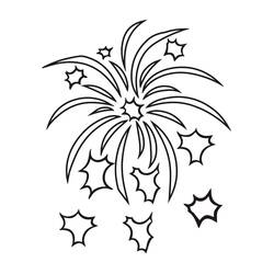 着色页: 烟花 (节日和庆典) #209205 - 免费可打印着色页