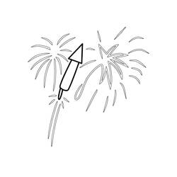 着色页: 烟花 (节日和庆典) #209209 - 免费可打印着色页