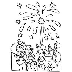 着色页: 烟花 (节日和庆典) #209211 - 免费可打印着色页