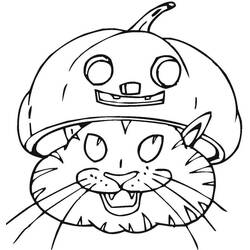 着色页: 万圣节猫 (节日和庆典) #203947 - 免费可打印着色页