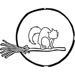 着色页: 万圣节猫 (节日和庆典) #203956 - 免费可打印着色页