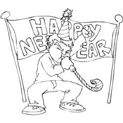 着色页: 新年快乐 (节日和庆典) #60785 - 免费可打印着色页