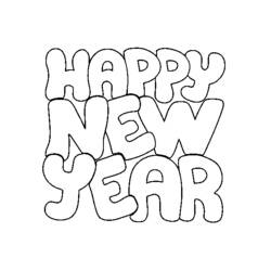 着色页: 新年快乐 (节日和庆典) #60806 - 免费可打印着色页