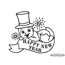 着色页: 新年快乐 (节日和庆典) #60924 - 免费可打印着色页