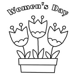 着色页: 国际妇女节 (节日和庆典) #210998 - 免费可打印着色页