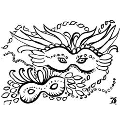 着色页: Mardi Gras (节日和庆典) #60629 - 免费可打印着色页