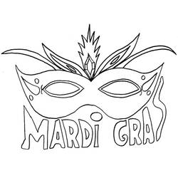 着色页: Mardi Gras - 免费可打印着色页
