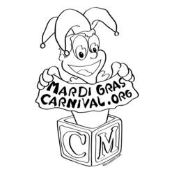 着色页: Mardi Gras (节日和庆典) #60727 - 免费可打印着色页