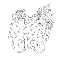 着色页: Mardi Gras (节日和庆典) #60735 - 免费可打印着色页