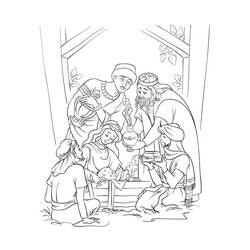 着色页: 耶稣诞生场景 (节日和庆典) #215967 - 免费可打印着色页