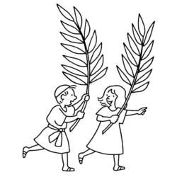 着色页: 棕榈主日 (节日和庆典) #60315 - 免费可打印着色页