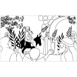 着色页: 棕榈主日 (节日和庆典) #60321 - 免费可打印着色页