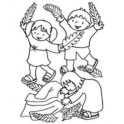 着色页: 棕榈主日 (节日和庆典) #60350 - 免费可打印着色页