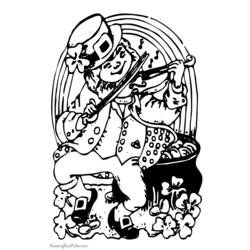 着色页: 圣帕特里克节 (节日和庆典) #58002 - 免费可打印着色页