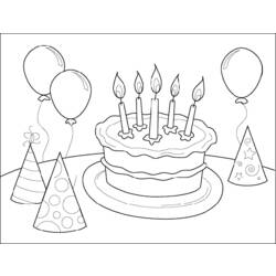 着色页: 生日 (假期和特殊场合) #57081 - 免费可打印着色页