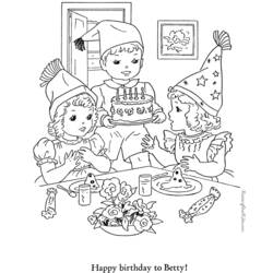 着色页: 生日 (假期和特殊场合) #57335 - 免费可打印着色页