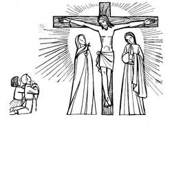 着色页: 耶稣受难日 (假期和特殊场合) #61046 - 免费可打印着色页