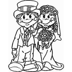 着色页: 婚礼 (假期和特殊场合) #55973 - 免费可打印着色页