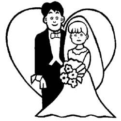 着色页: 婚礼 (假期和特殊场合) #56040 - 免费可打印着色页