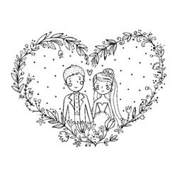 着色页: 婚礼 (假期和特殊场合) #56259 - 免费可打印着色页