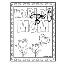 着色页: 母亲节 (假期和特殊场合) #130001 - 免费可打印着色页