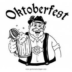 着色页: 慕尼黑啤酒节 (假期和特殊场合) #59404 - 免费可打印着色页