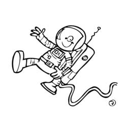 着色页: 宇航员 (行业和专业) #87600 - 免费可打印着色页